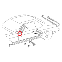Rubber A-stijl rechts